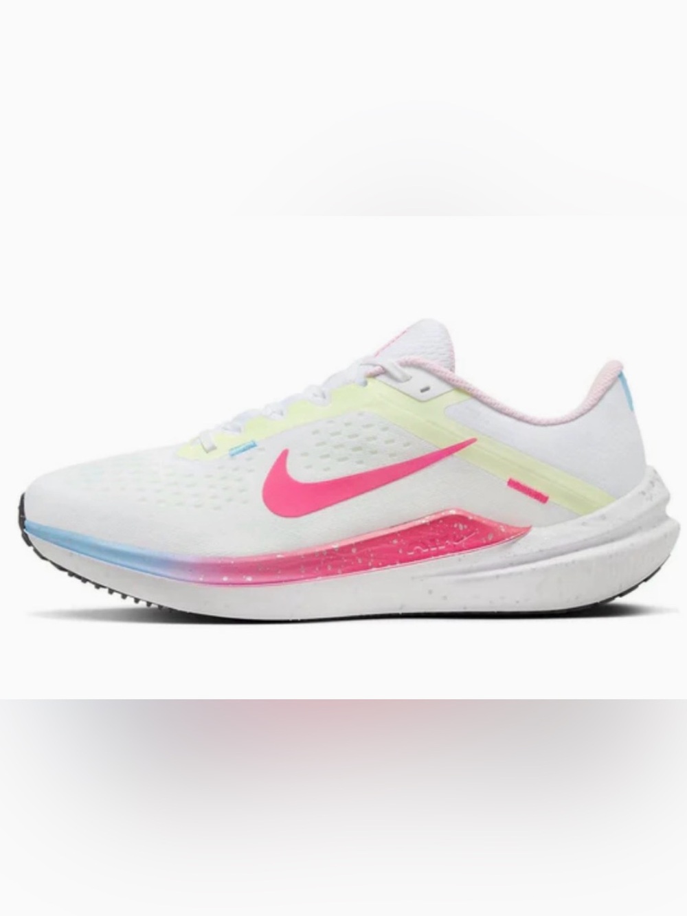 Nike Kids White Sneakers with Bright Pink Swoosh